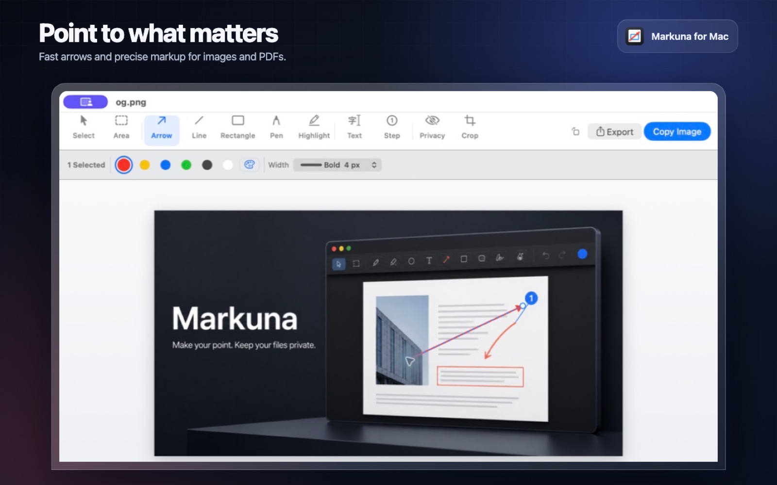 Markuna markup interface